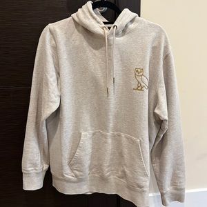 OVO Beige Hoodie with Gold Accents
